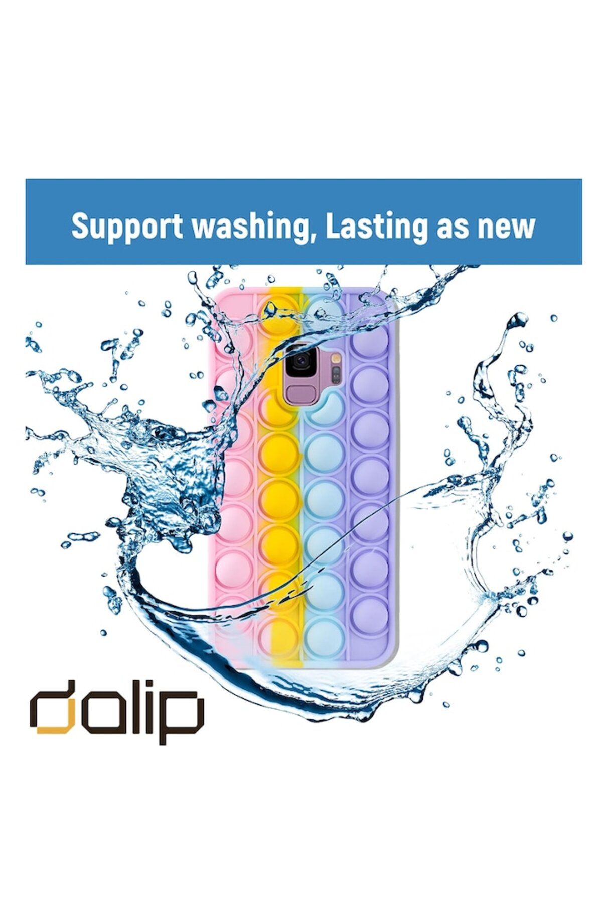dalip-Carcasă Pop IT pentru Samsung Galaxy A02S, Game ON, silicon, roz multicolor 3