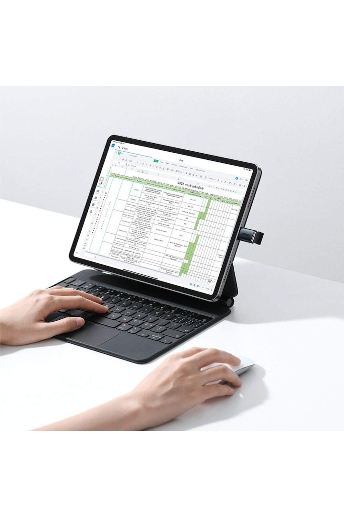Baseus-Adaptor OTG, USB A 3.1 la USB Tip-C, Gen 1, Mini, Albastru 3