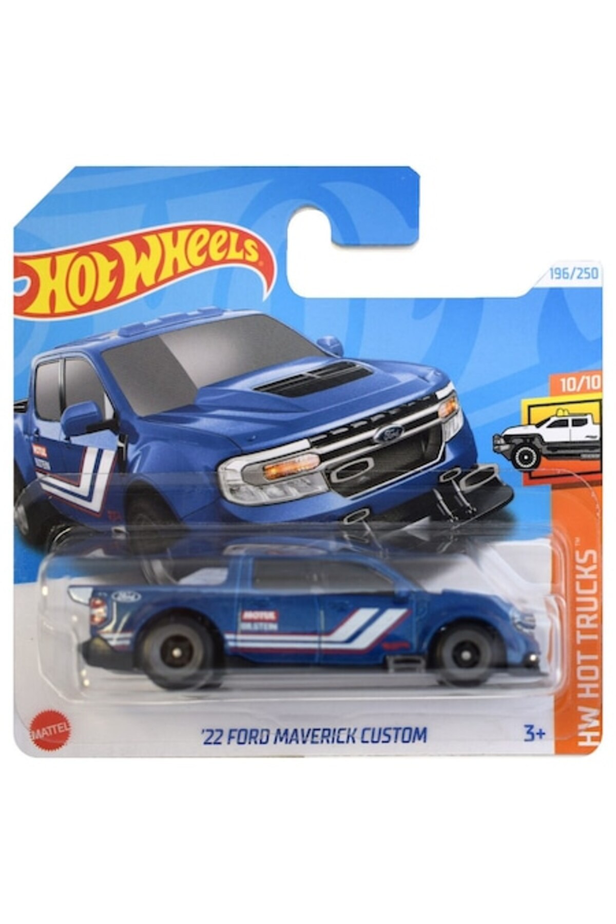 Masinuta Hot Wheels '22 Ford Maverick Custom, albastru, 1:64 - Model 2024