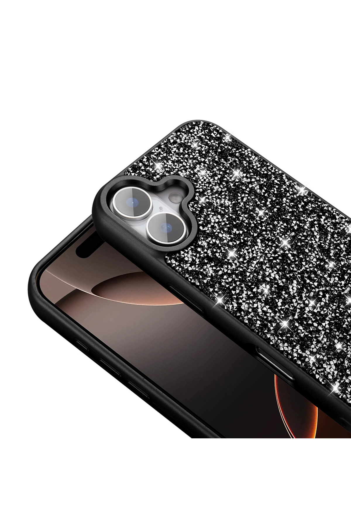 Cep Plus-iPhone 16 Plus Case Shiny Stone Design Cppl Diamond Cover - Gray 6