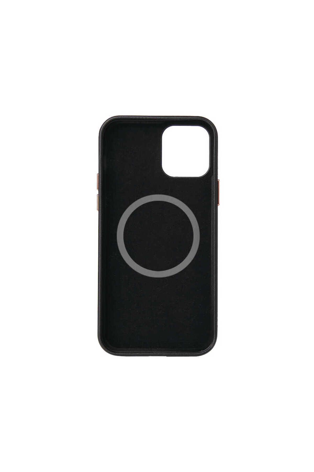 Cep Plus-حافظة CPPL Leathersafe اللاسلكية المتوافقة مع هاتف iPhone 12 Mini - أحمر 2