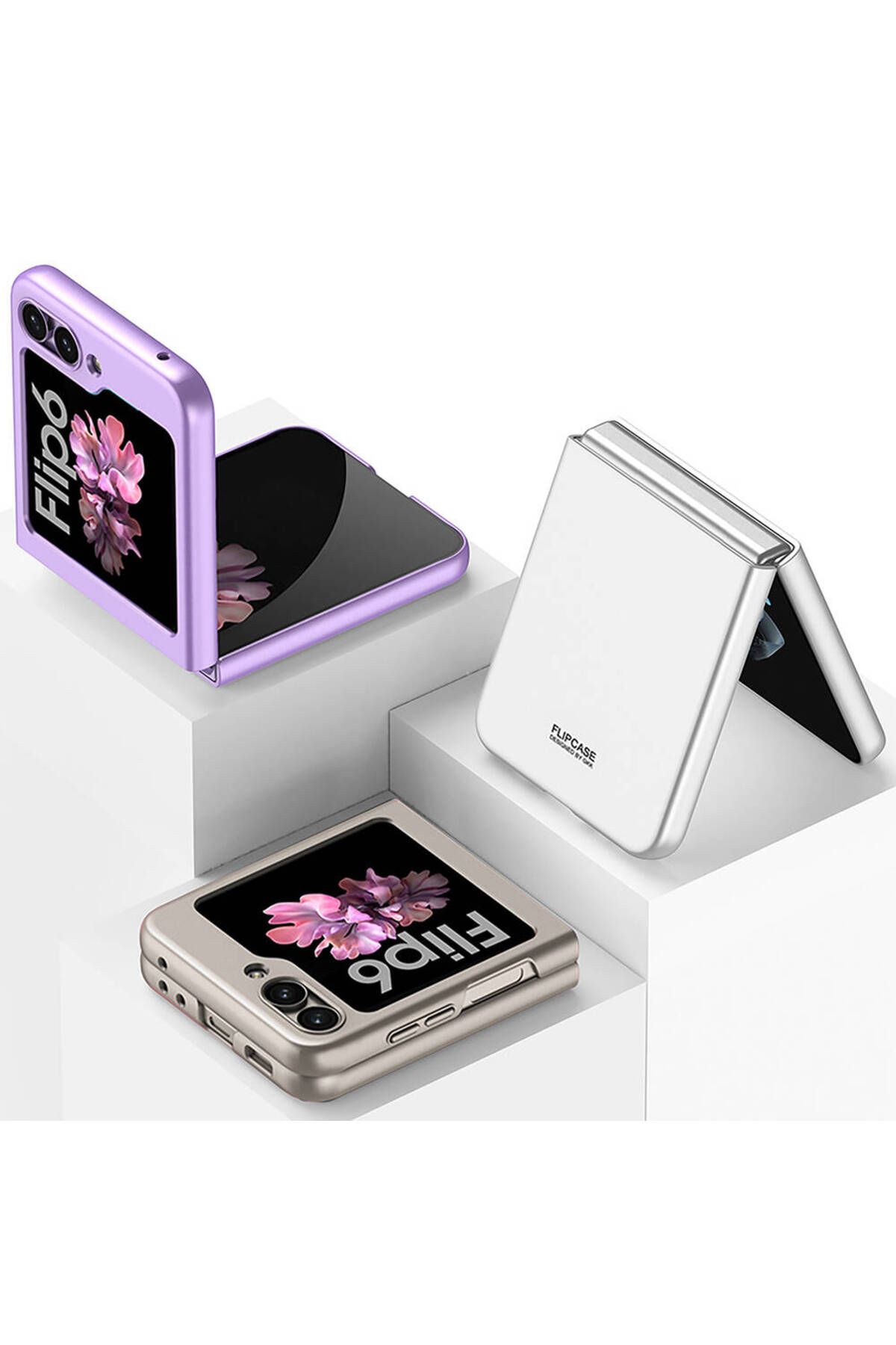 Cep Plus-حافظة لهاتف جالاكسي Z Flip 6 CPPL غطاء صلب - رمادي 3