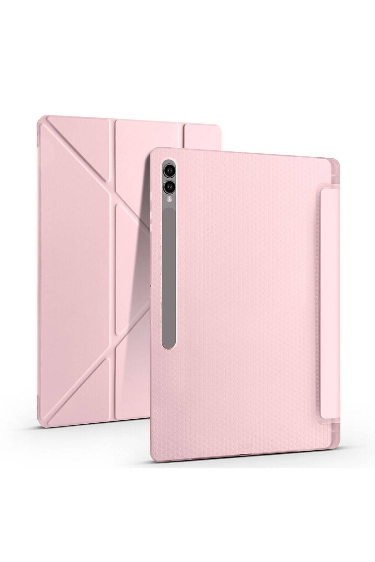 Cep Plus-حافظة Galaxy Tab S10 Ultra CPPL ثلاثية الطي مع حامل ومقصورة للقلم - أزرق 3