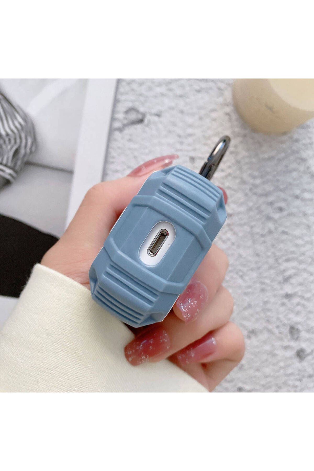 Cep Plus-حافظة Air-Pods CPPL Airbag 35 مقاومة للصدمات مع زر - أحمر 3