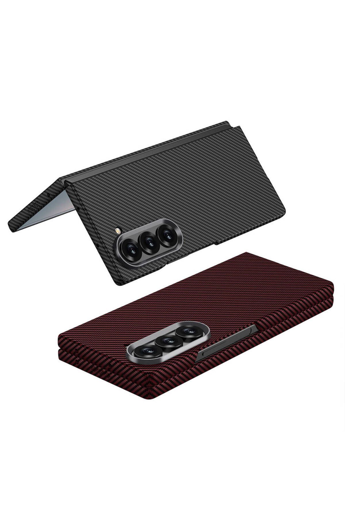 Cep Plus-غطاء كربوني متوافق مع Galaxy Z Fold 6 مع تصميم من ألياف الكربون لحماية الكاميرا وسطح خلفي CPPL 3