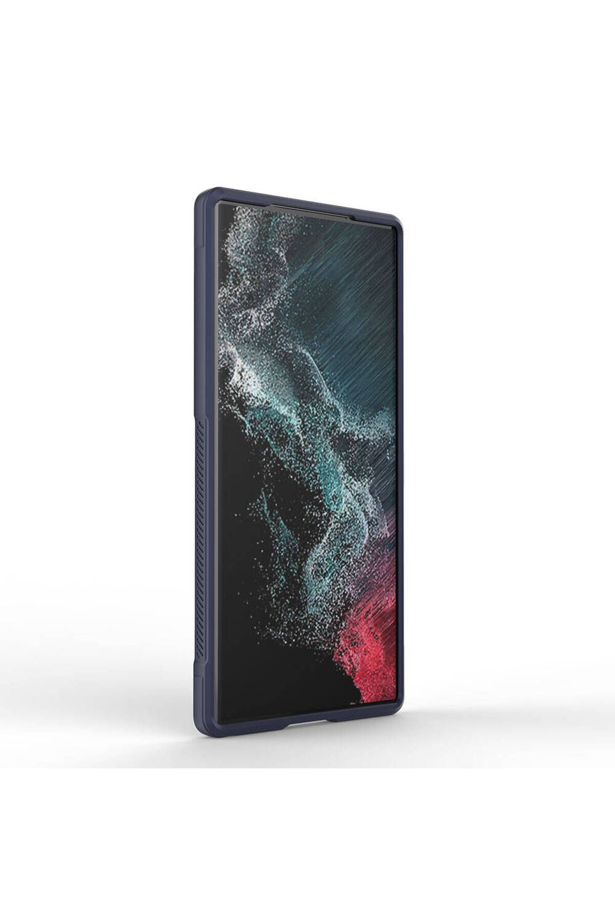 Cep Plus-حافظة لهاتف Galaxy S23 Ultra، غطاء من السيليكون العرقي CPPL مع تصميم سطح خلفي مرن من مادة TPU - أسود 8
