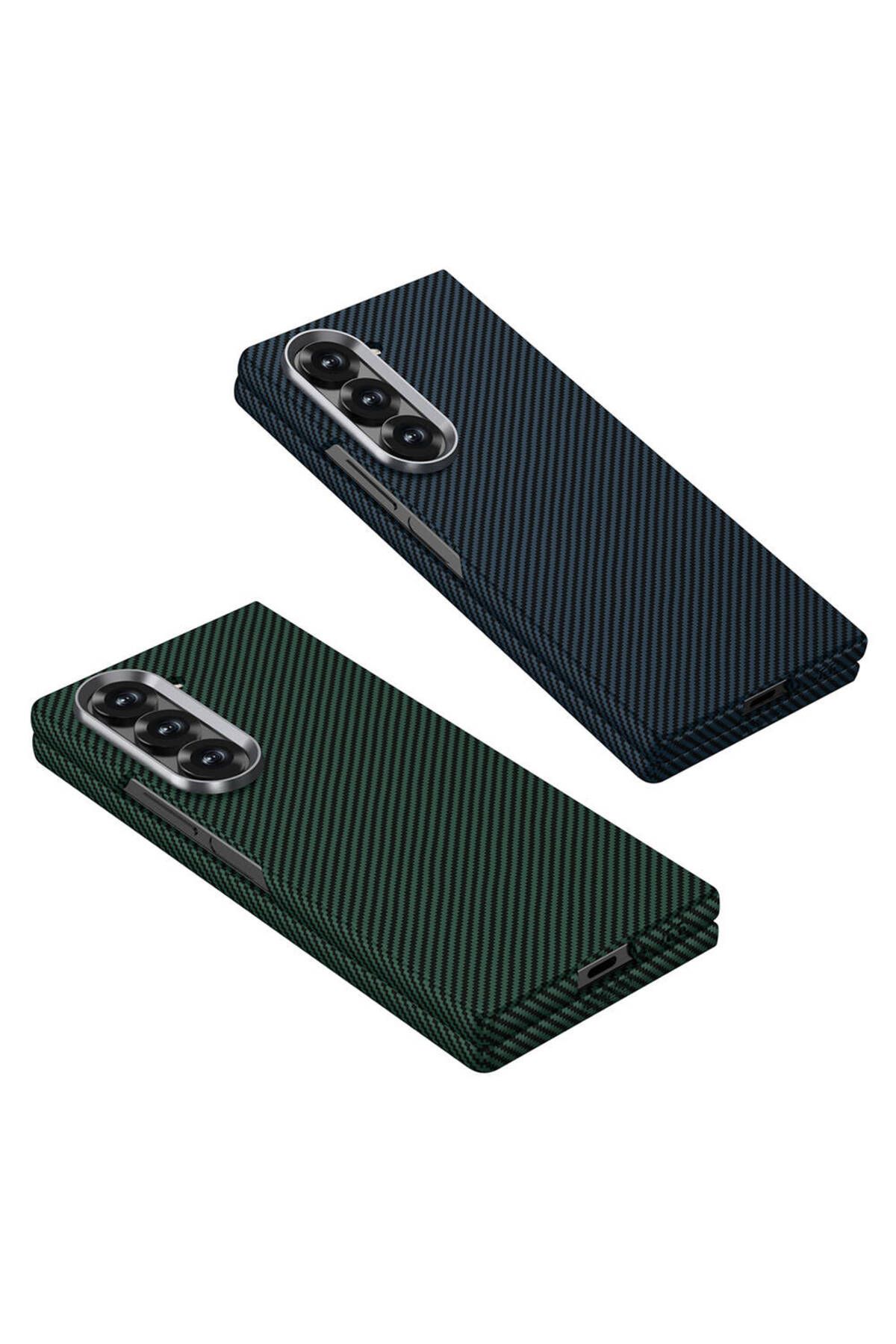 Cep Plus-غطاء كربوني متوافق مع Galaxy Z Fold 6 مع تصميم من ألياف الكربون لحماية الكاميرا وسطح خلفي CPPL 4