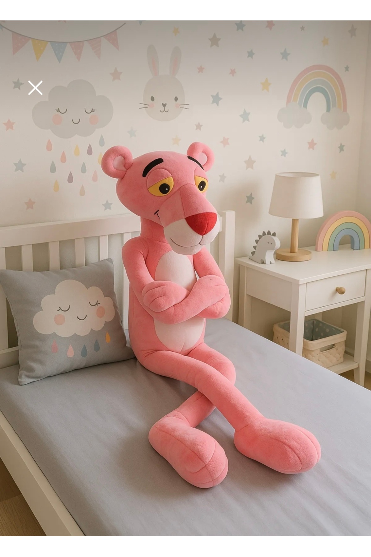 greenfor evlife Pembe Panter Peluş 90 cm – Dev Boy & Sevimli Çocuk Hediyesi fotoğrafı 2 (önizleme)