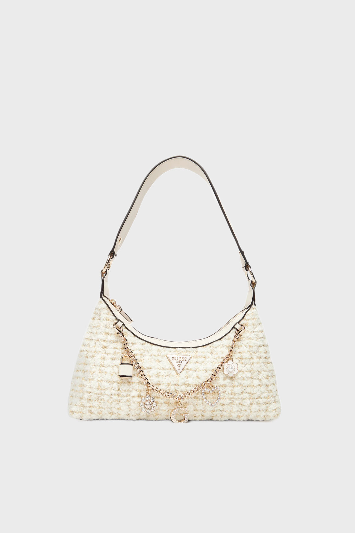 گس Everlee Logo Wool Blend Bag Tweed HWAT8679180 BAG HWAT86 79180 IVO