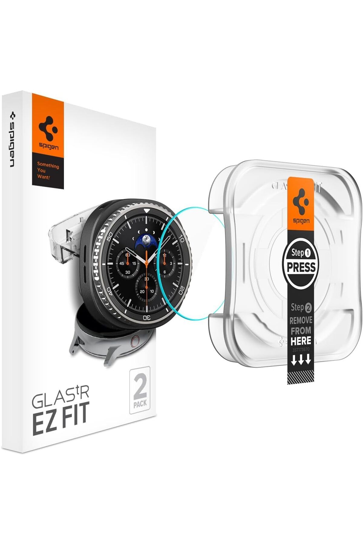 Spigen-واقي شاشة GLASTR EZ Fit لساعة Galaxy Watch 8 Classic مقاس 46 مم مع مجموعة تثبيت Align من قطعتين 1
