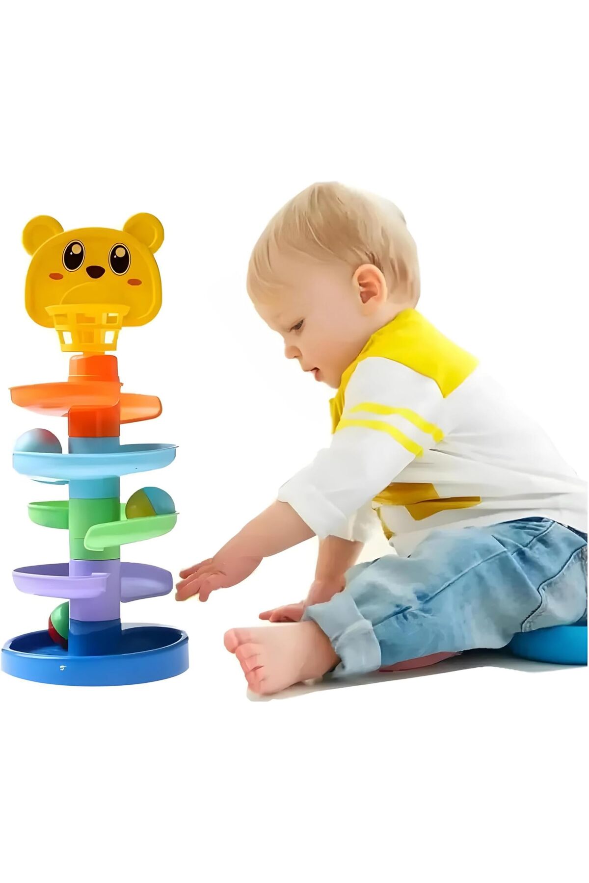 Toy Rainbow Tower Game 0-3 Years Newborn Educational Educational Developmental Toys For Babies