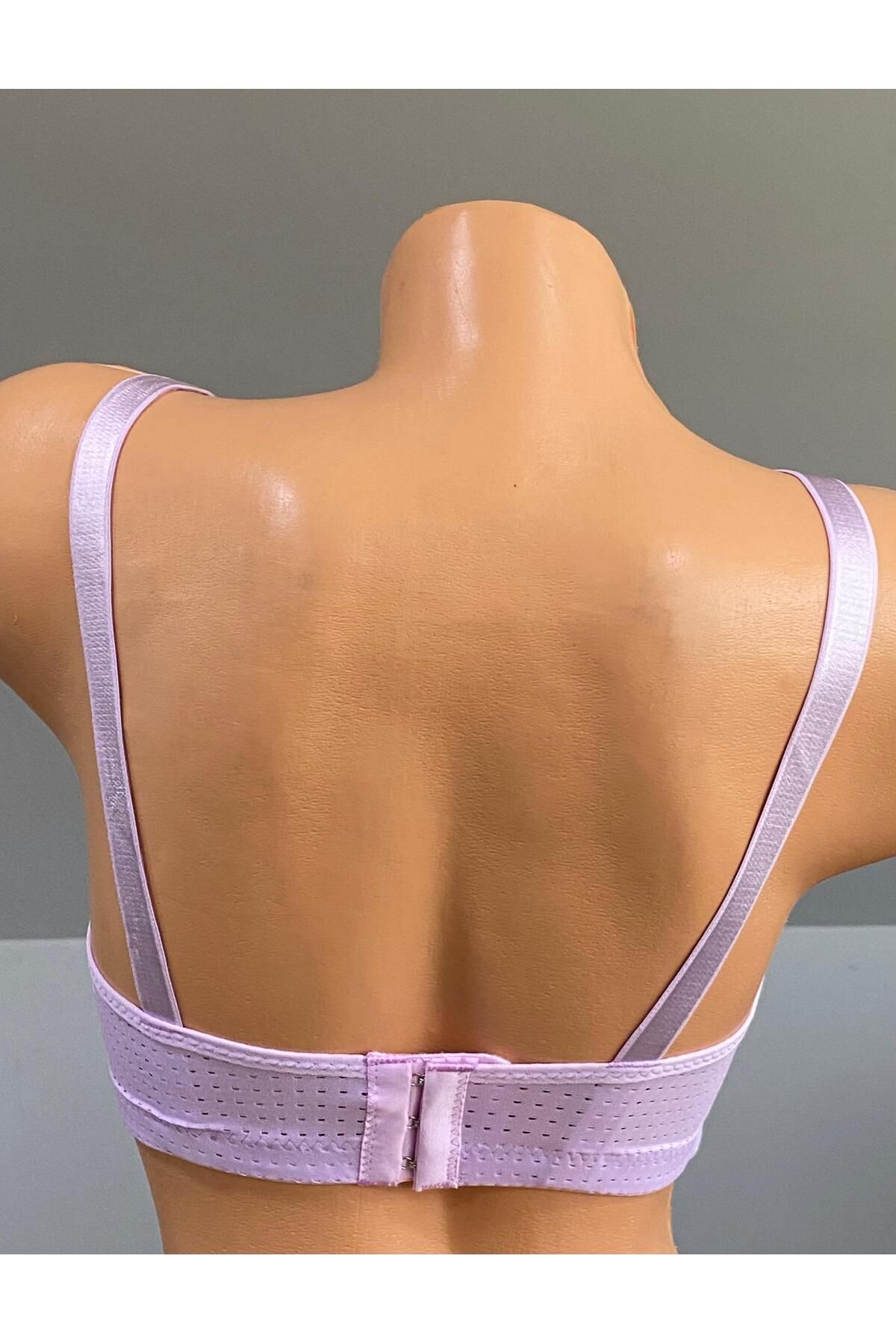 Pardon-Perfore Patterned Wireless Fixed Strap Bra 802 3