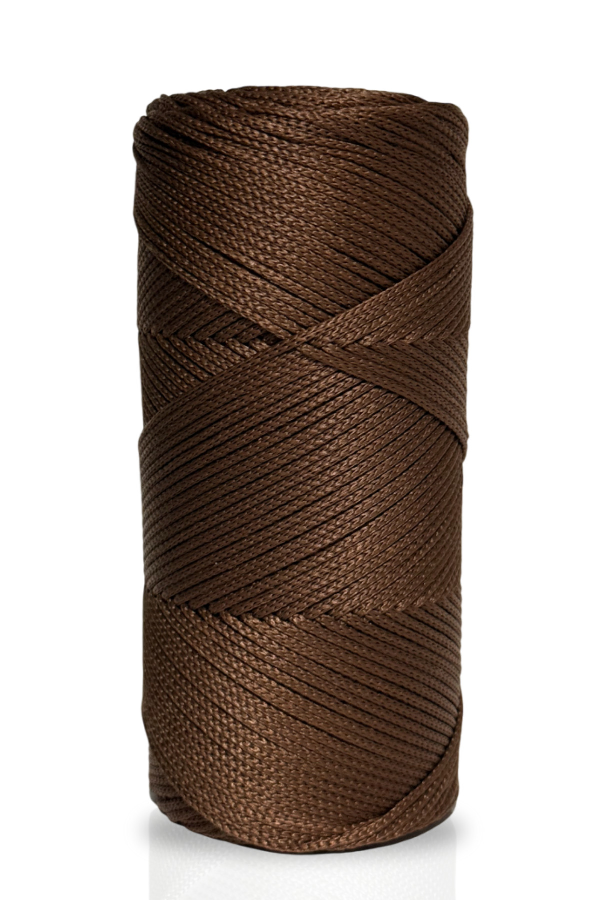 Akduman İplik 200 gr - 2mm Kahverengi Polyester Makrome Ipi Çanta Ipliği Ve Supla Ip