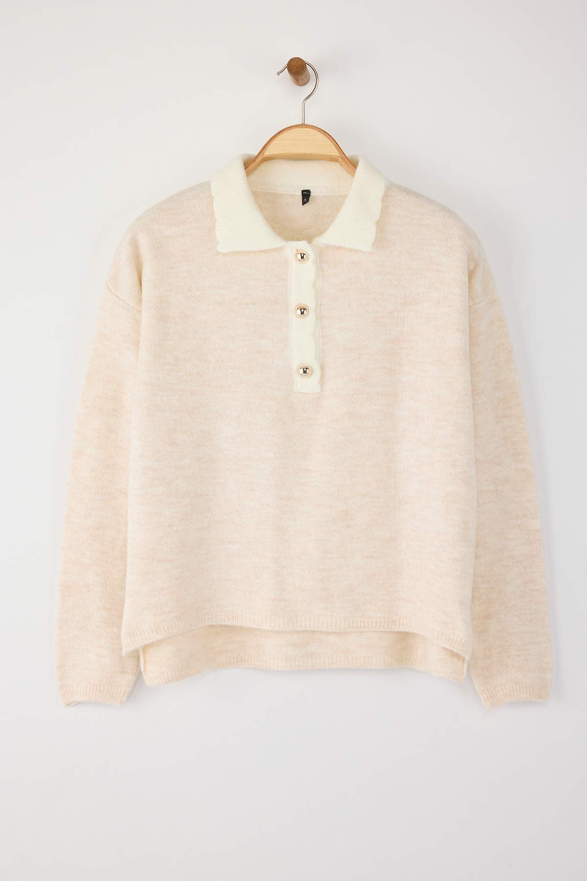 Trendyolmilla  Taş Yumuşak Dokulu Geniş Kalıp Triko Kazak TWOAW26KZ00062 - Görsel 5