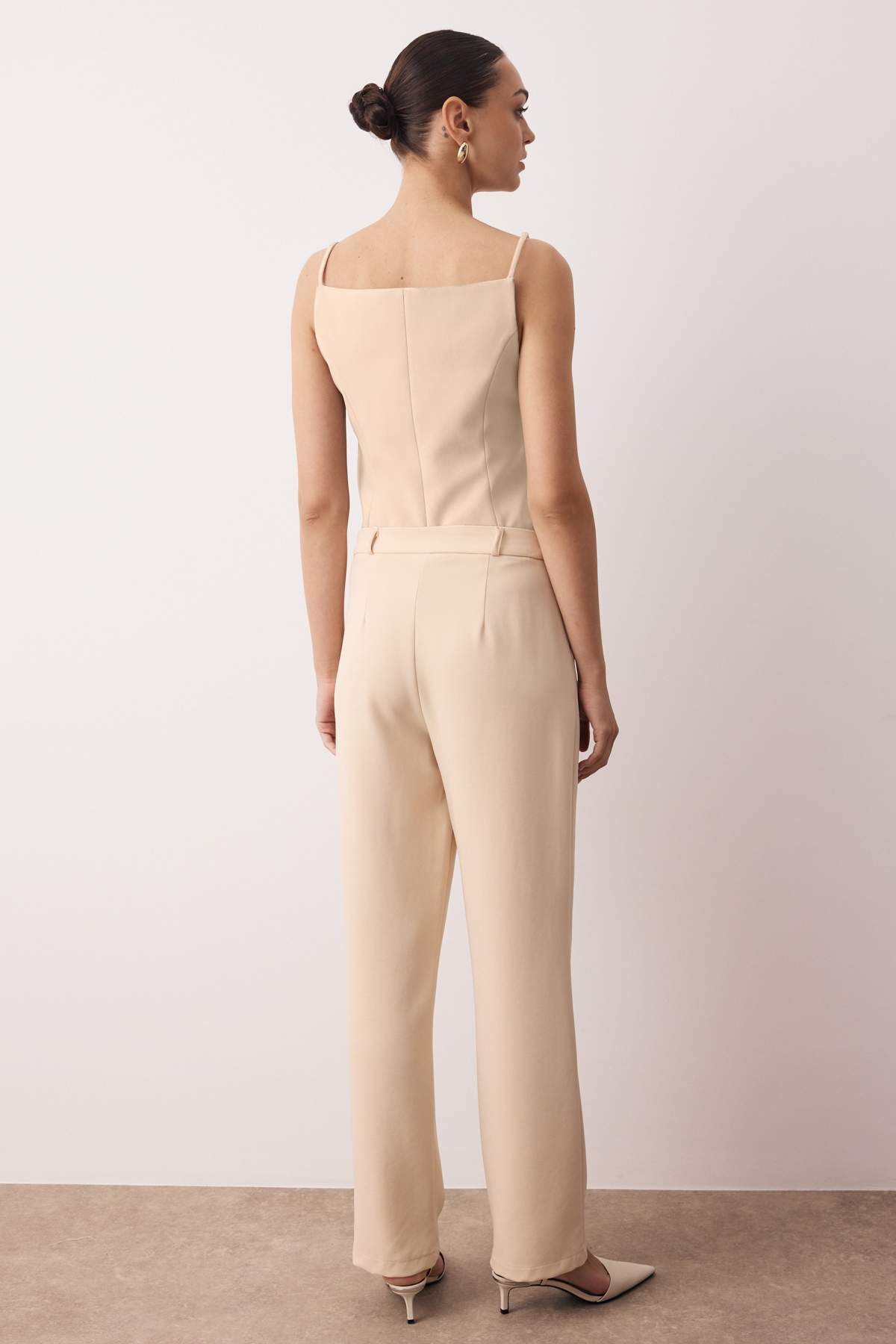 Trendyol Collection-Плісировані штани прямого крою з широкими штанинами TWOSS21PL0155 4