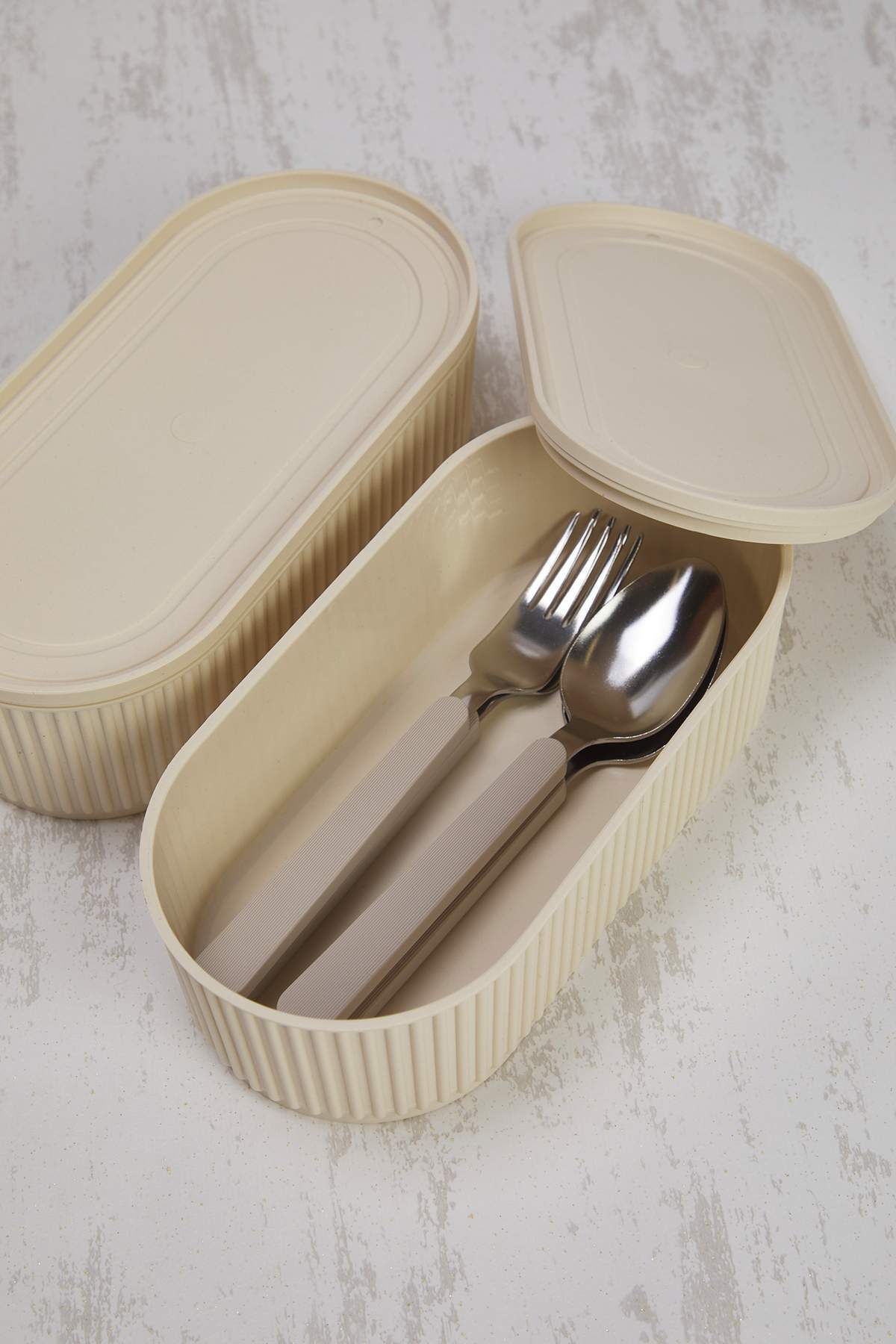 Trendyol Collection-Set of 2 Practical Storage Containers with Elastic Bands 2X(1100 ml) Tphss25Skb00005 3