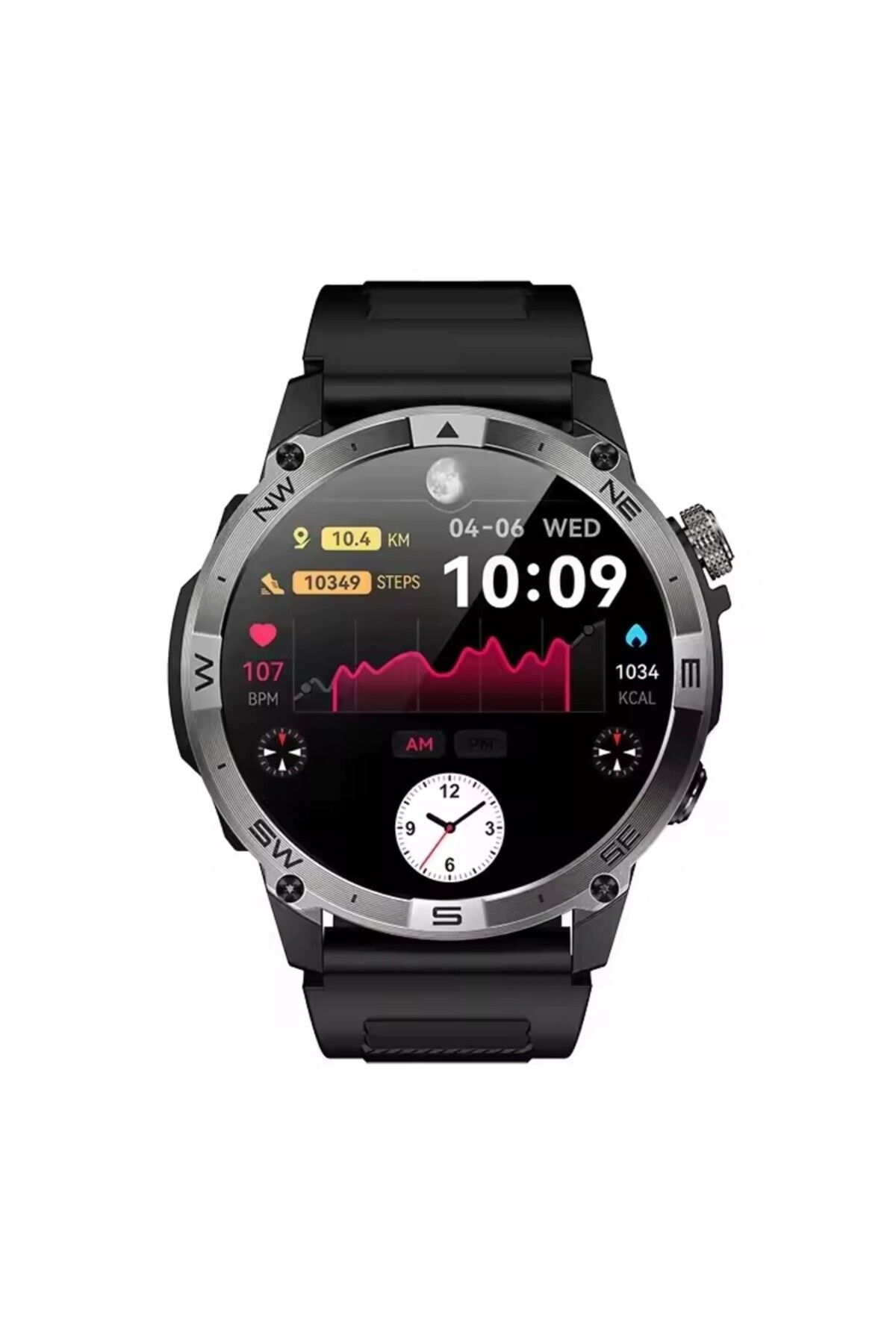 GBV LOGIC-Ceas Inteligent , Ecran Amoled, Ritm Cardiac, Monitorizare Somn, Gps, Nfc 1