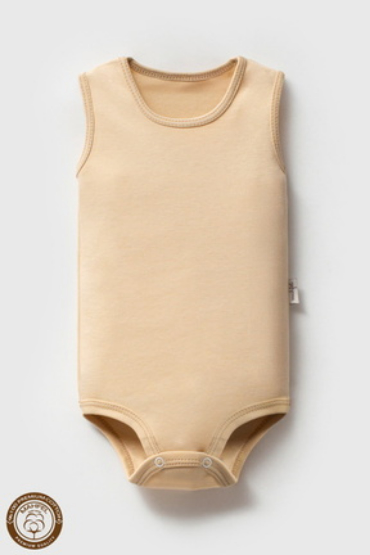 MAHFEL %100 Organik Pamuklu Çıtçıtlı Kolsuz Bebek Body Zıbın 3lü Paket fotoğrafı 4 (önizleme)