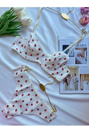 Blissa Lingerie Fresa Çilekli Blissa Bralet Takım