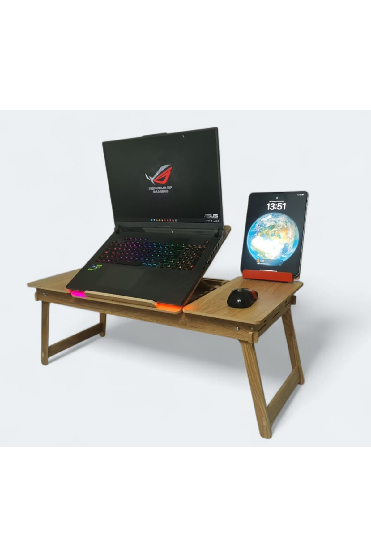 AHŞAAP Frt Home Katlanır Notebook Laptop Tablet Çalışma Sehpası Geniş