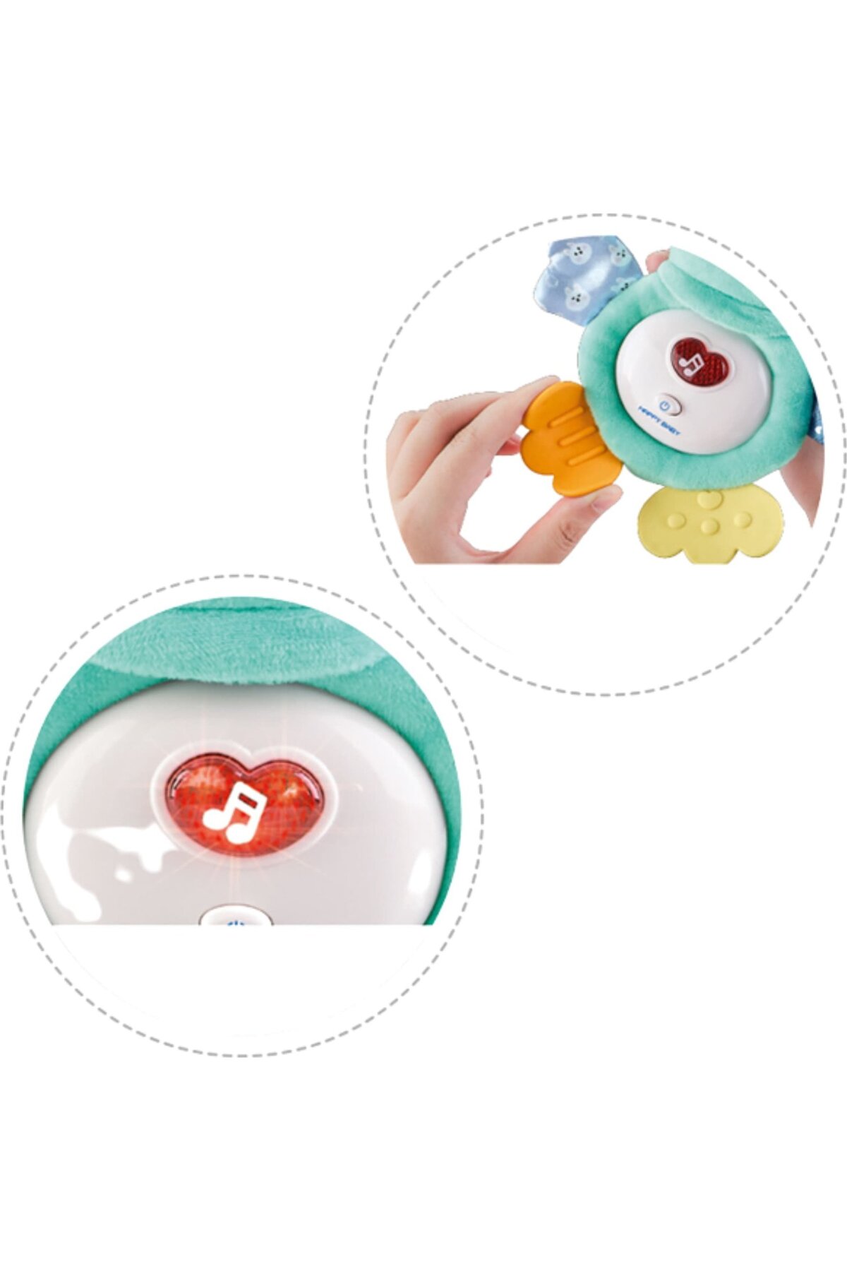 hediyecik Bebek Uyku Arkadaşı Sevimli Peluş Baykuş Sesli Işıklı Diş Kaşıyıcılı 19 Cm fotoğrafı 4 (önizleme)