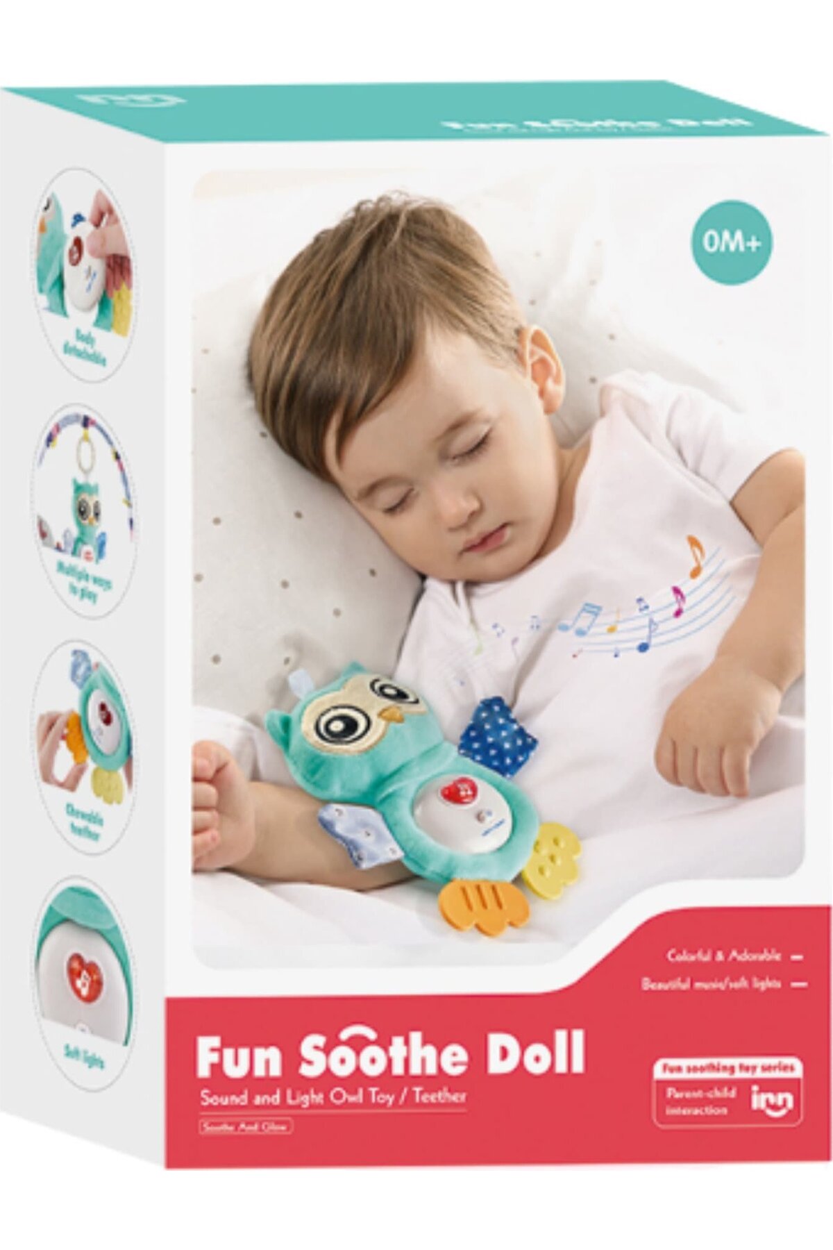 hediyecik Bebek Uyku Arkadaşı Sevimli Peluş Baykuş Sesli Işıklı Diş Kaşıyıcılı 19 Cm fotoğrafı 7 (önizleme)