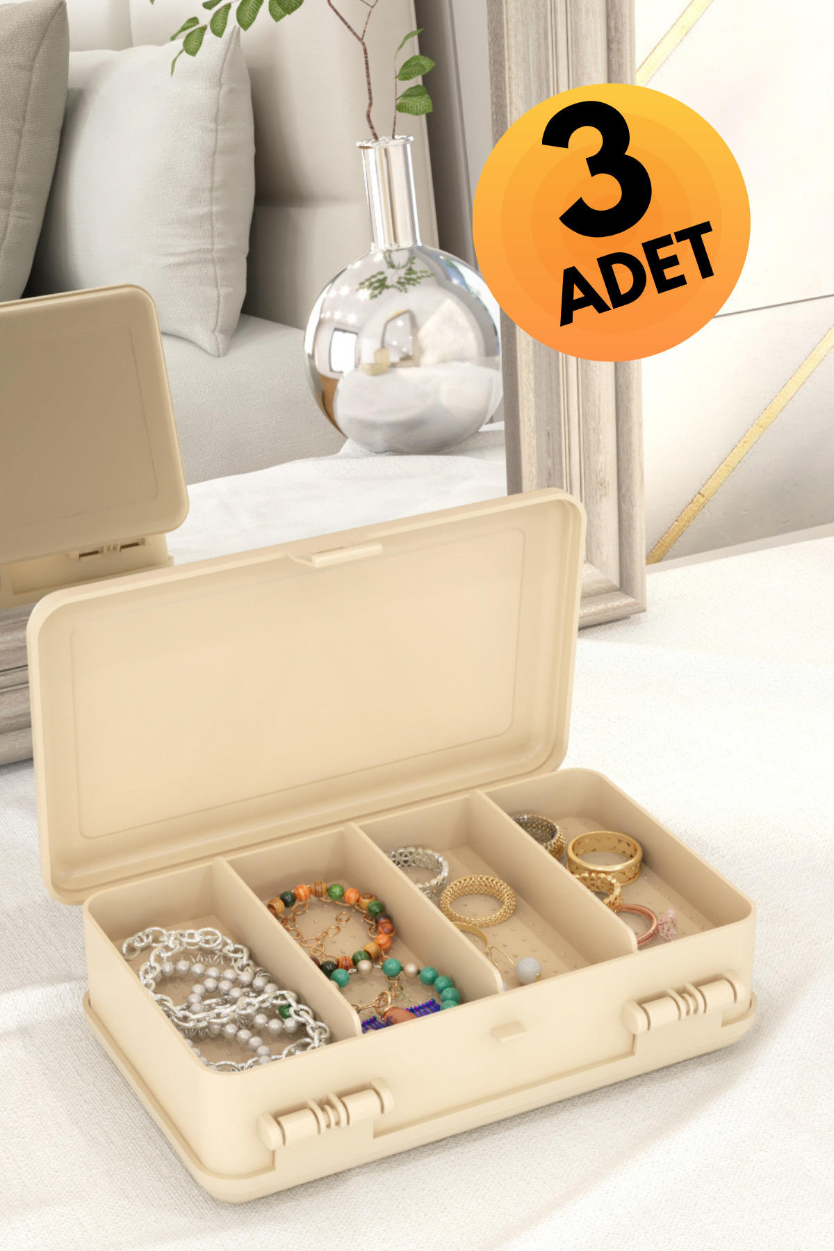 DOVİ HOME 3 Adet Hope Makyaj Ve Kozmetik Düzenleyici Organizer