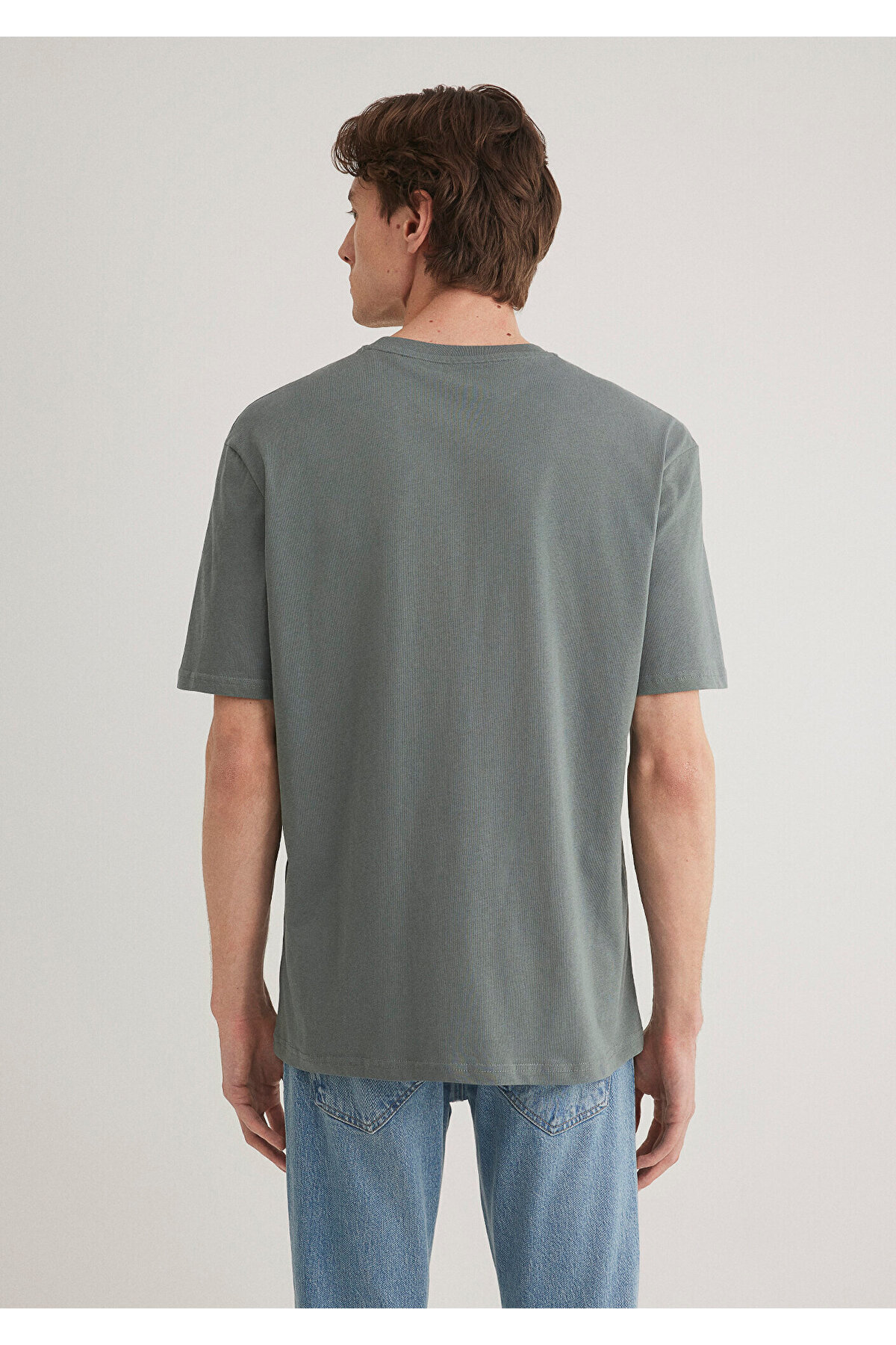 Mavi-Grünes T-Shirt mit Logo-Print, lockere Passform / lockere, entspannte Passform 0612355 -71577 5