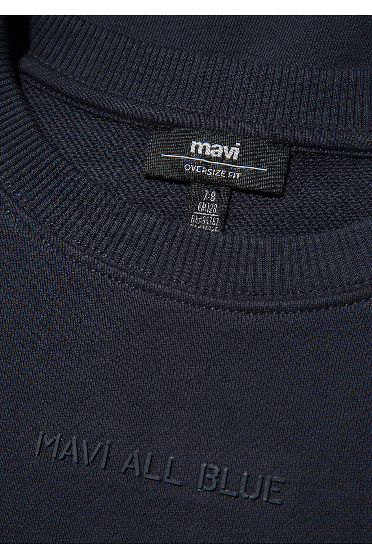 Mavi-Anthrazitfarbenes Basic-Sweatshirt aus Bio-Baumwolle 6S10043-70087 5