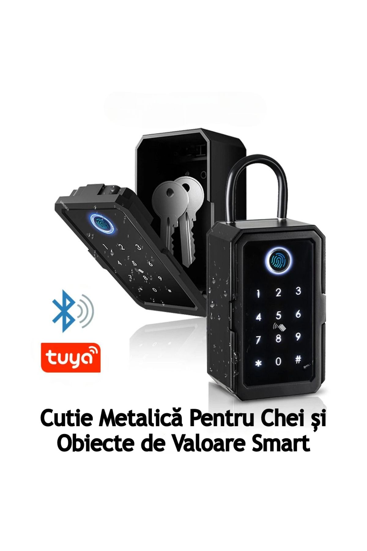 VENTLEX-Smart Metal Box For Keys And Valuables With 4 Ways To Lock/Unlock 2