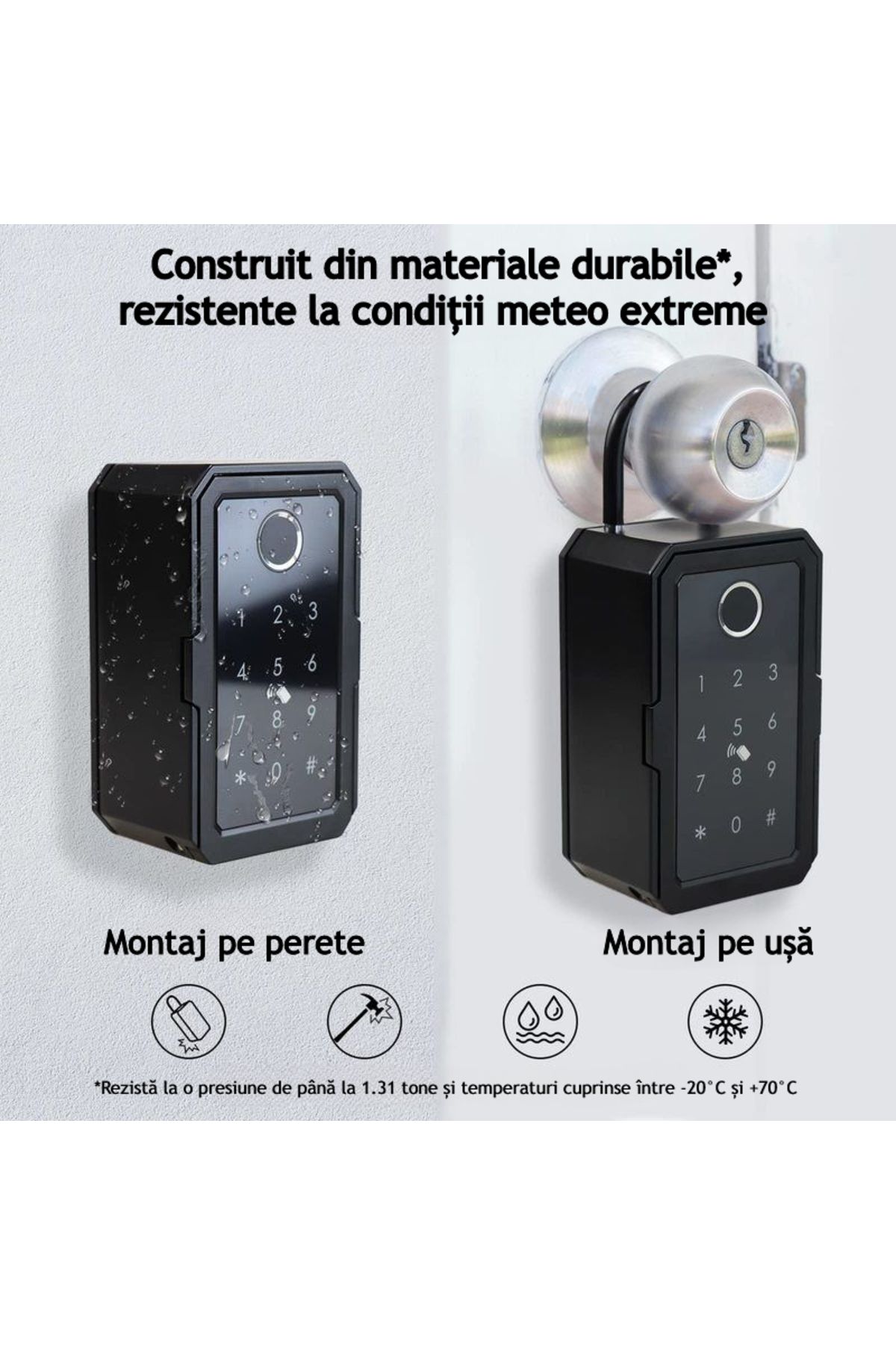 VENTLEX-Smart Metal Box For Keys And Valuables With 4 Ways To Lock/Unlock 5