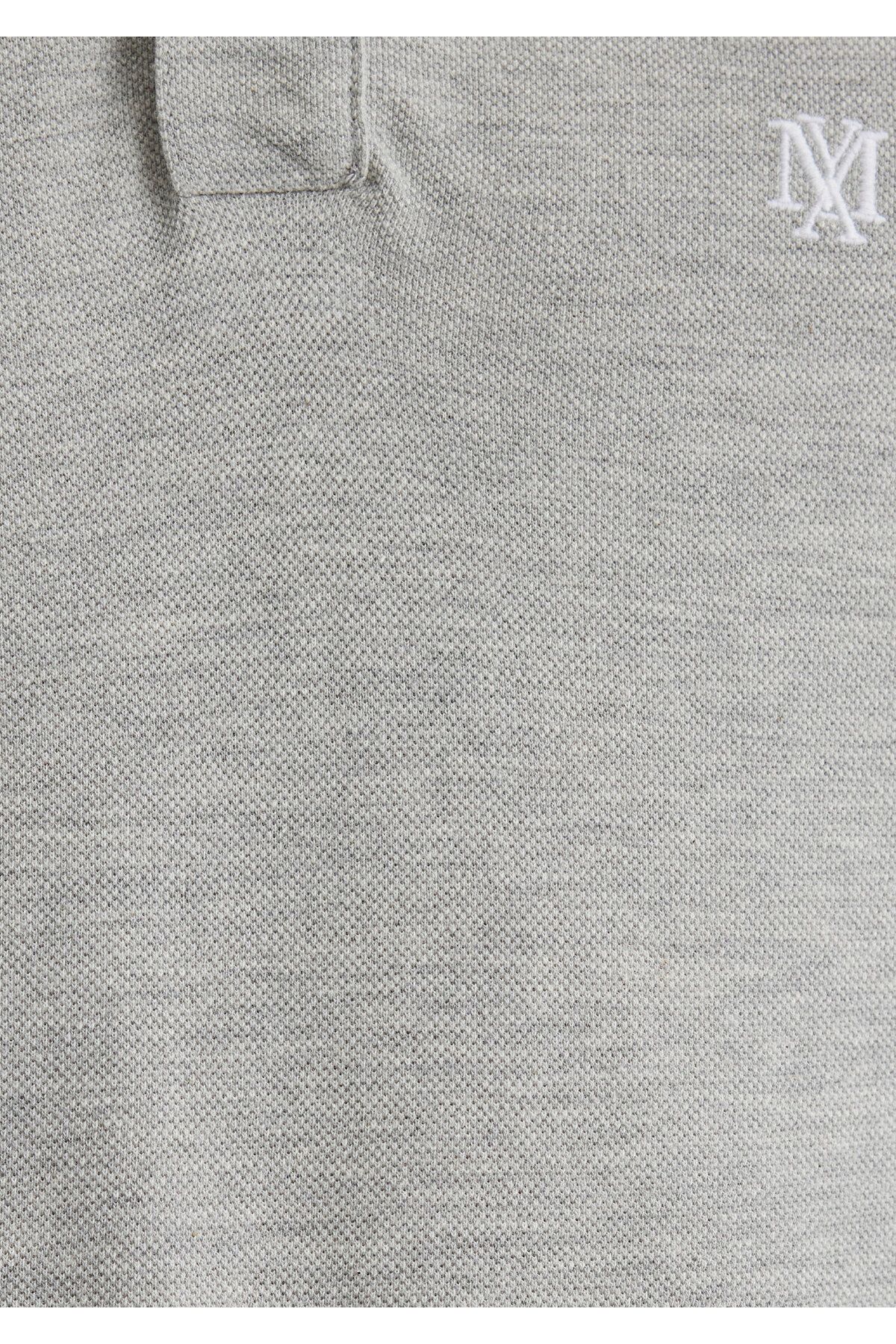 Mavi-Γκρι μπλουζάκι πόλο - Λεπτομερής γιακάς, Slim Fit, Slim Fit064164-28387 6
