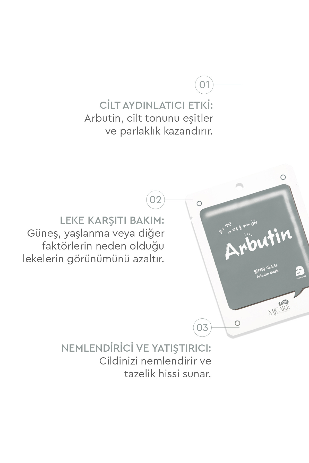 On Arbutin Mask - Arbutin Özlü Yüz Maskesi 10'lu — 1518954 — تصویر 3 از 7