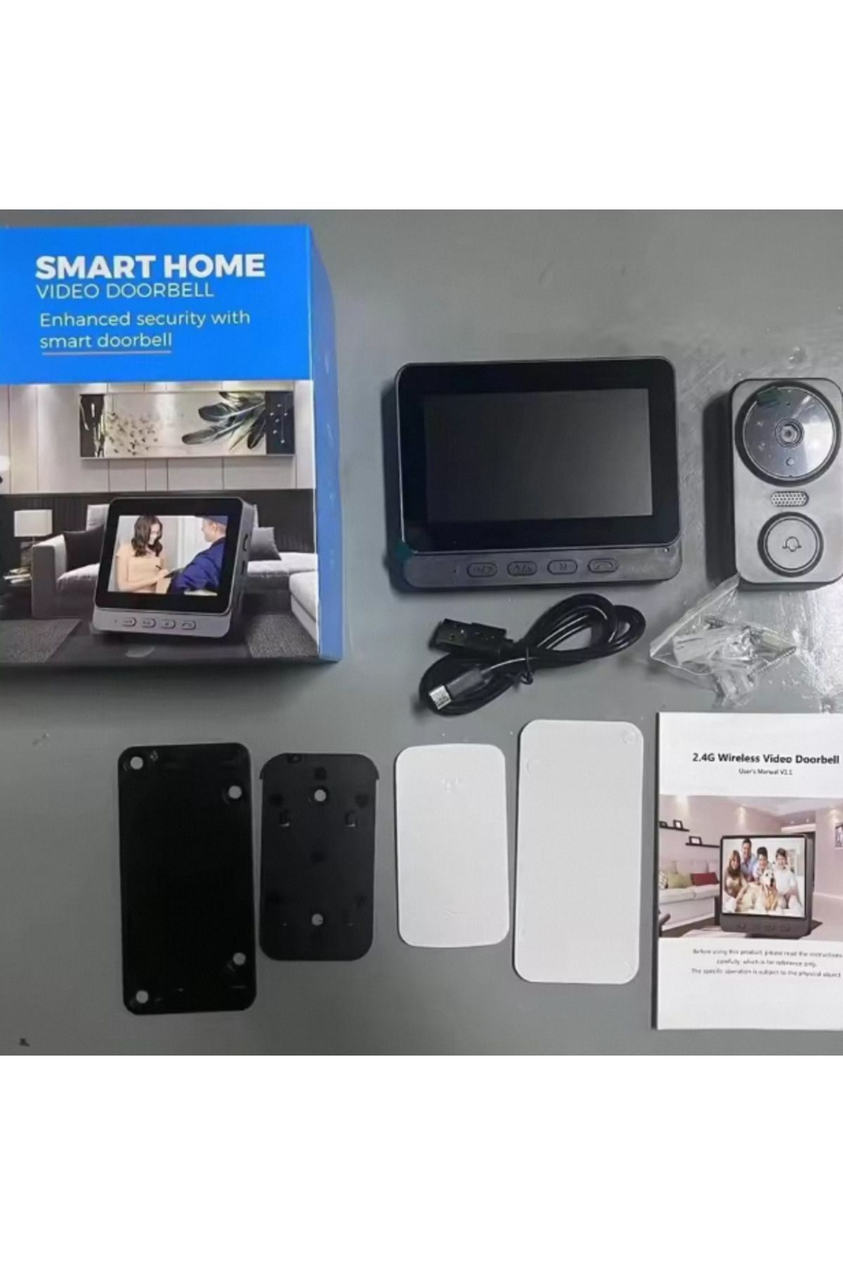 Choice-Black Wireless Video Doorbell With Screen 4.3'' Ips Hd Smart Intercom - 2.4g Wifi, Two-way Talk, Nig 4