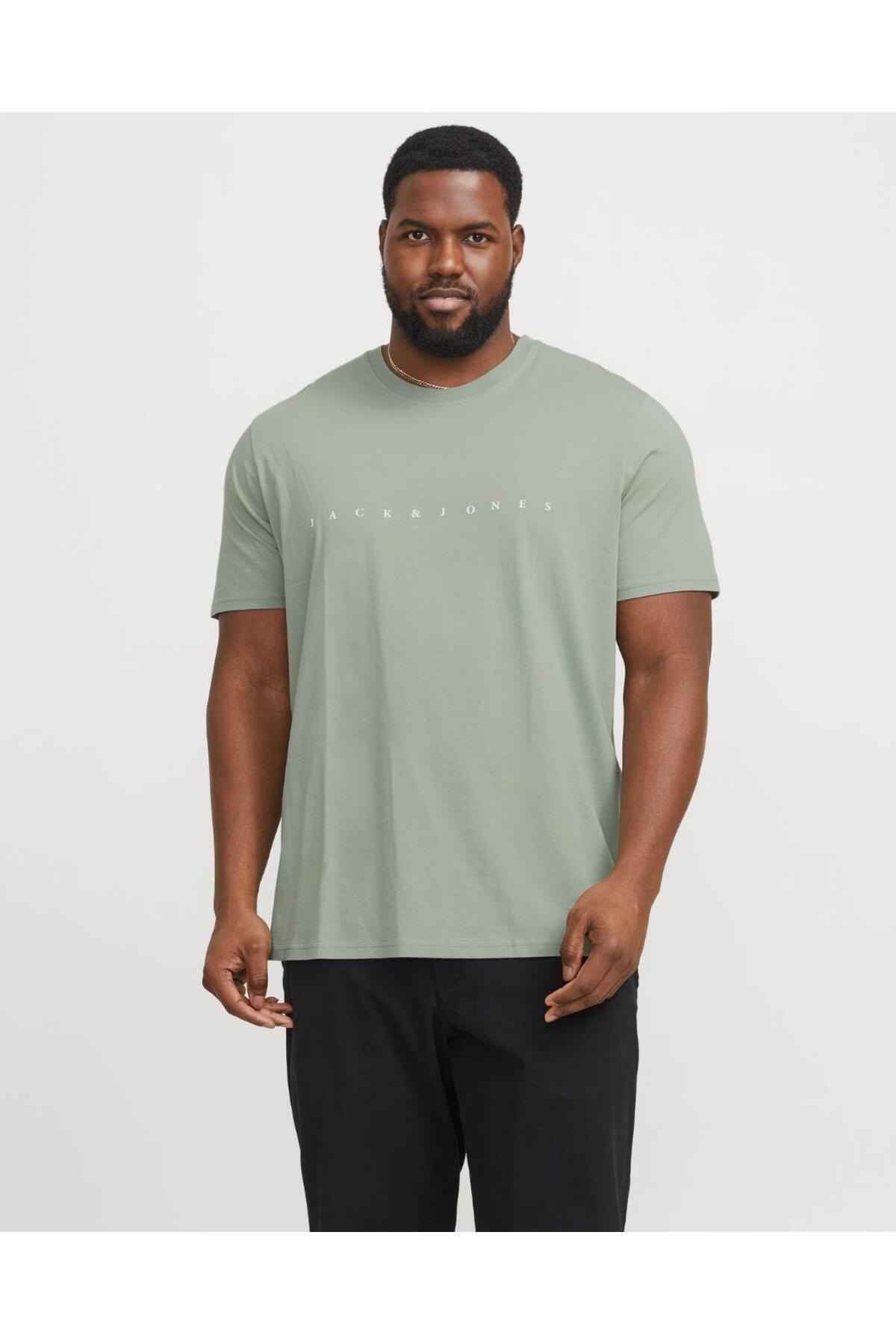 جک اند جونز JACK&JONES 12243625 JJESTAR CATTON ON JACK&JONES PLUS SIZE 0 تی شرت آستین کوتاه یقه