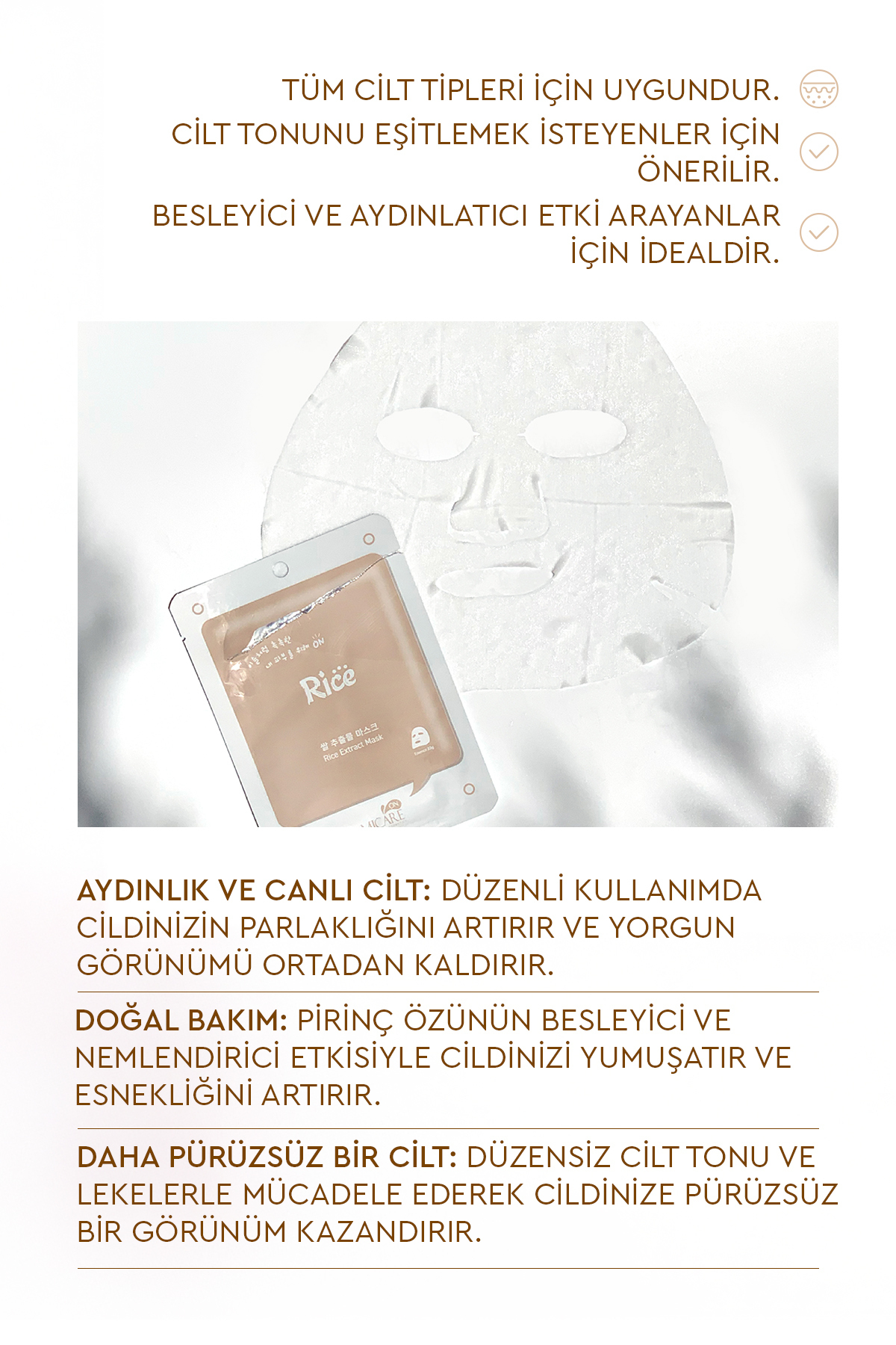 On Rice Extract Mask - Pirinç Özlü Yüz Maskesi 10'lu — 1518962 — تصویر 6 از 7