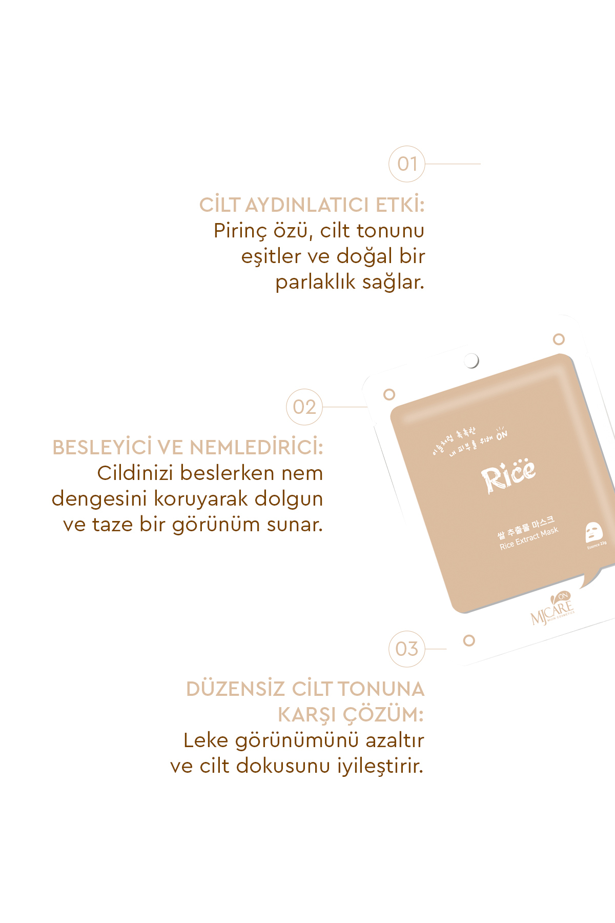 On Rice Extract Mask - Pirinç Özlü Yüz Maskesi 10'lu — 1518962 — تصویر 3 از 7