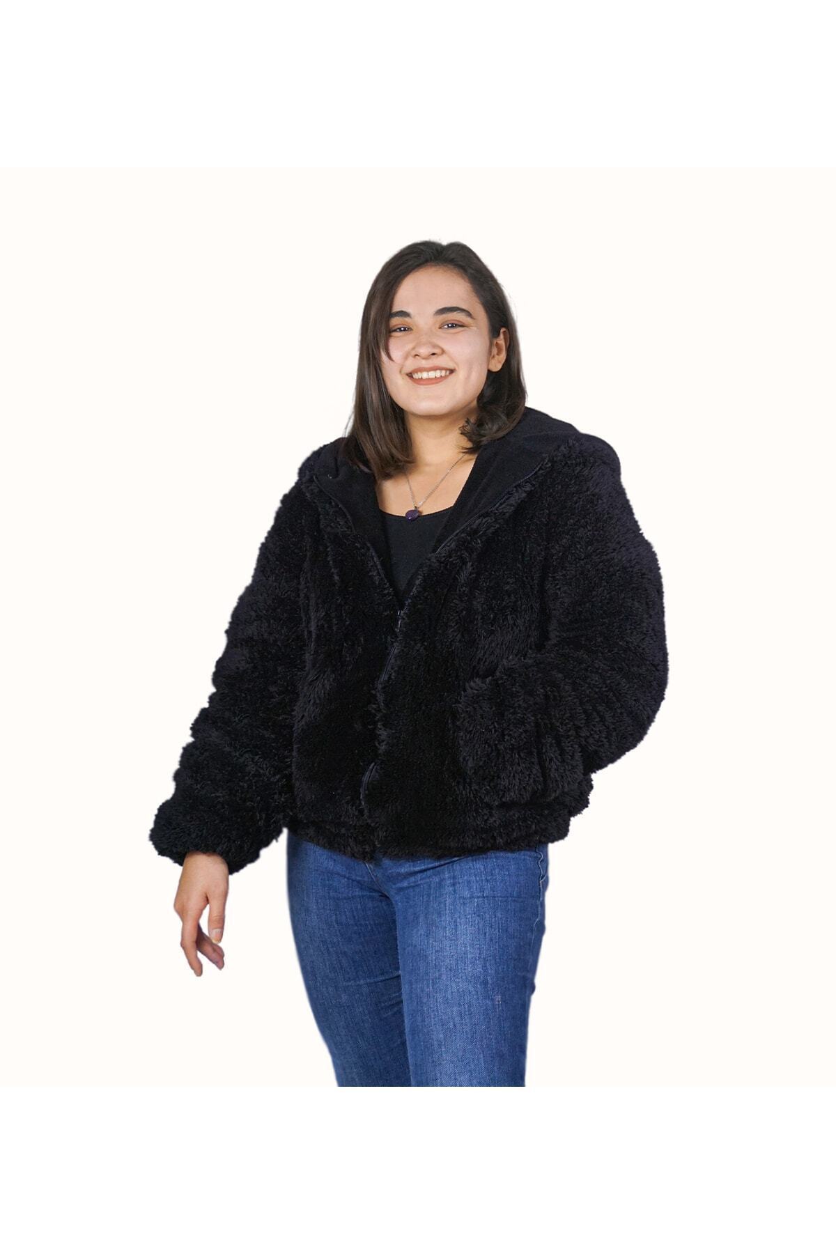 Pababo  Pabtex Oversize Astarlı Peluş Mont Yüksek Kalite - Görsel 3