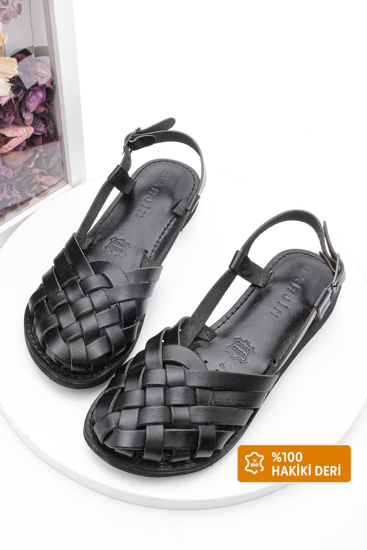 Women's Genuine Leather Sandals Eva Sole Nifat black