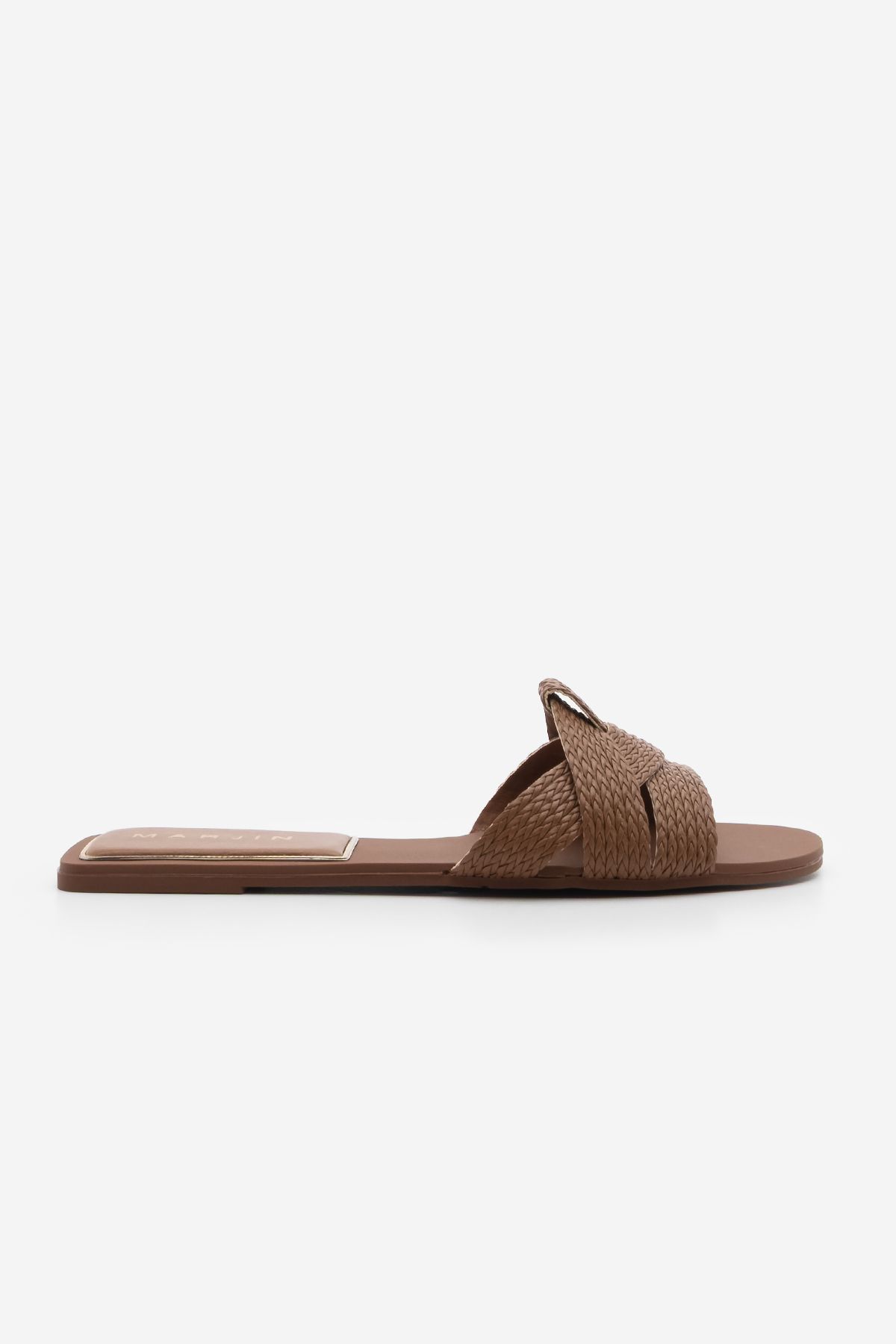 Marjin-Women's Braided Strap Daily Slippers Solet Tan 3