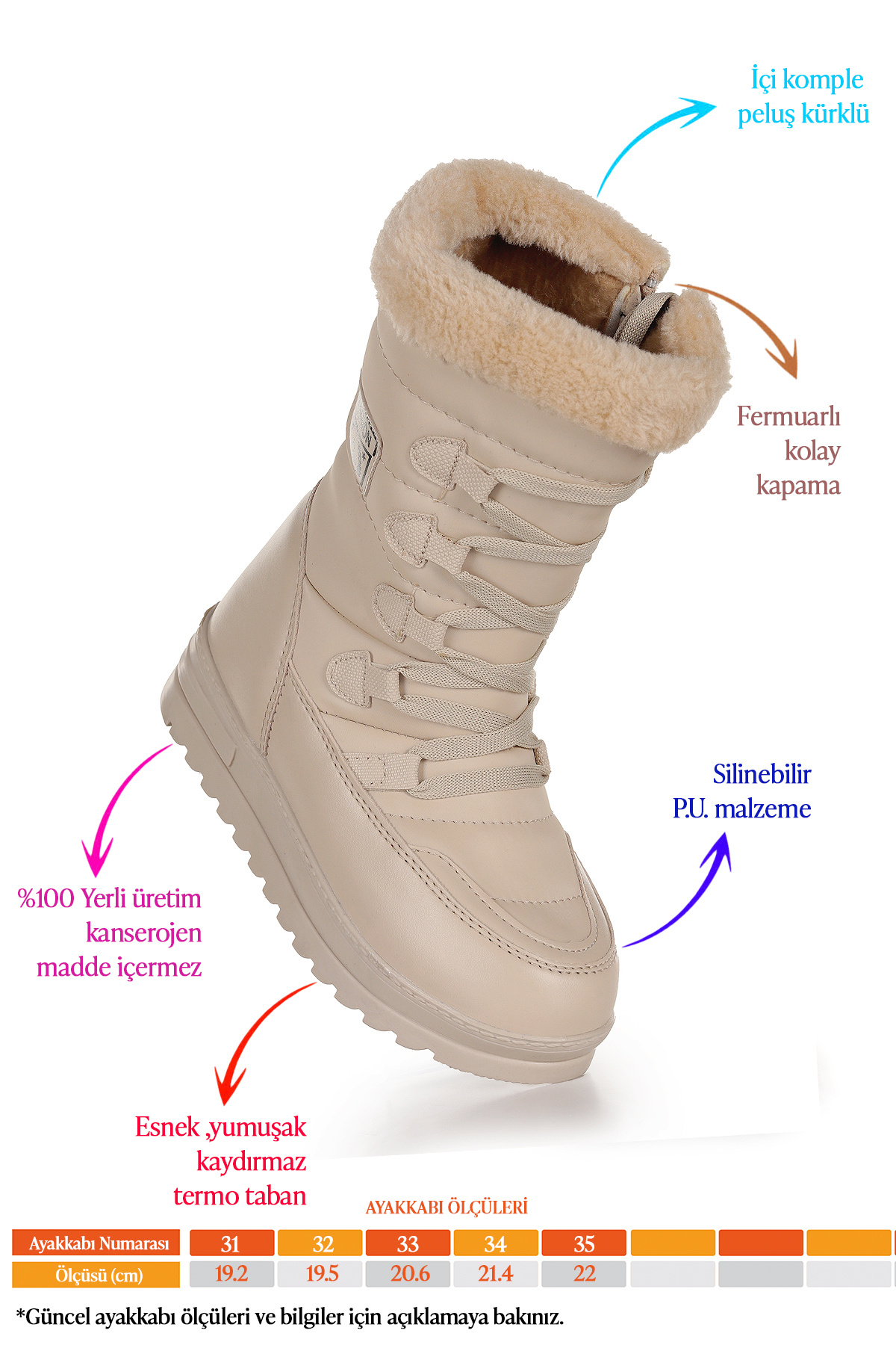 Twingo-Girl's Thermal Sheepskin Snow Boots - Twg 995 2