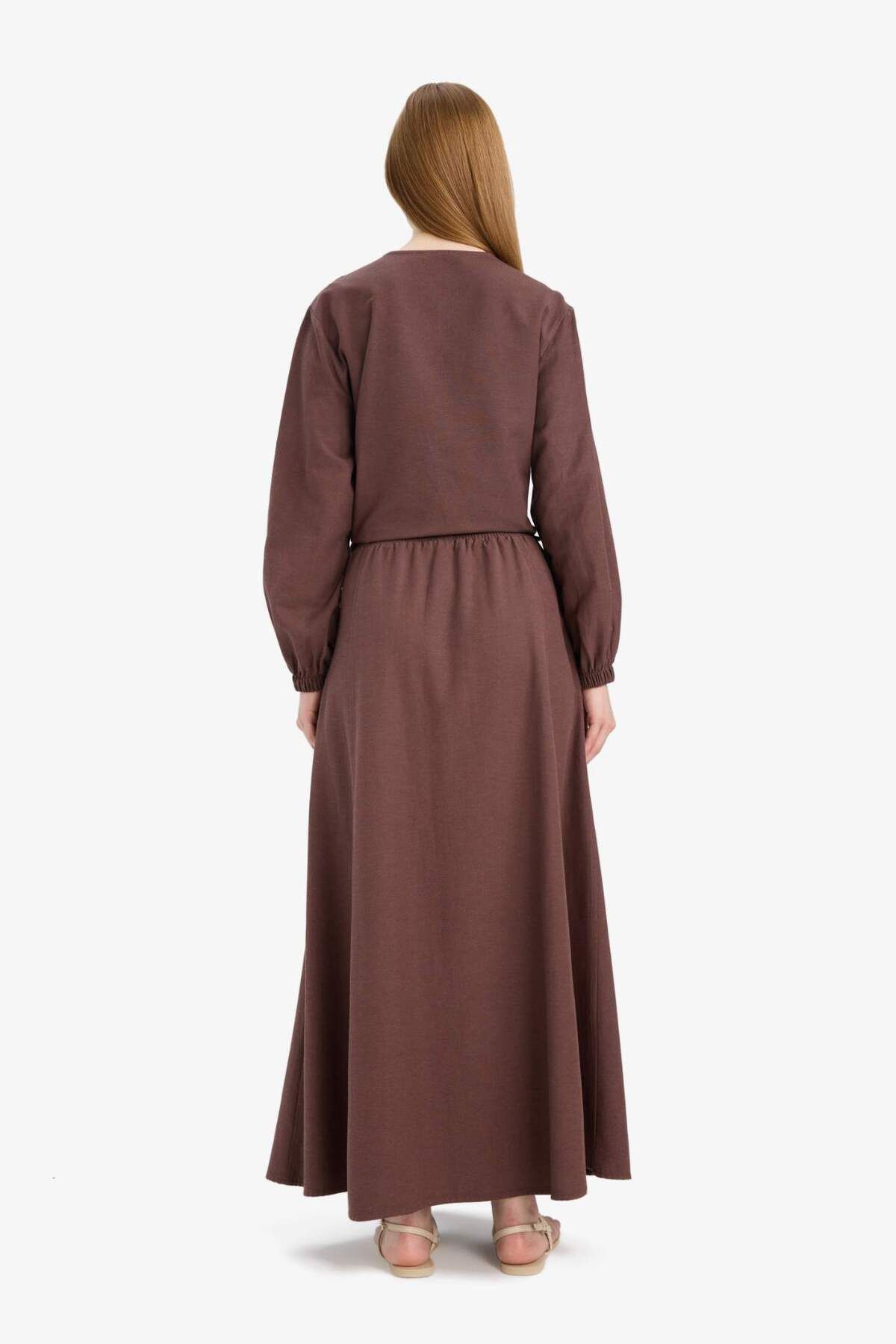 DeFacto-Fusta maxi hijab din amestec de in linie A E5371AX25SP 6