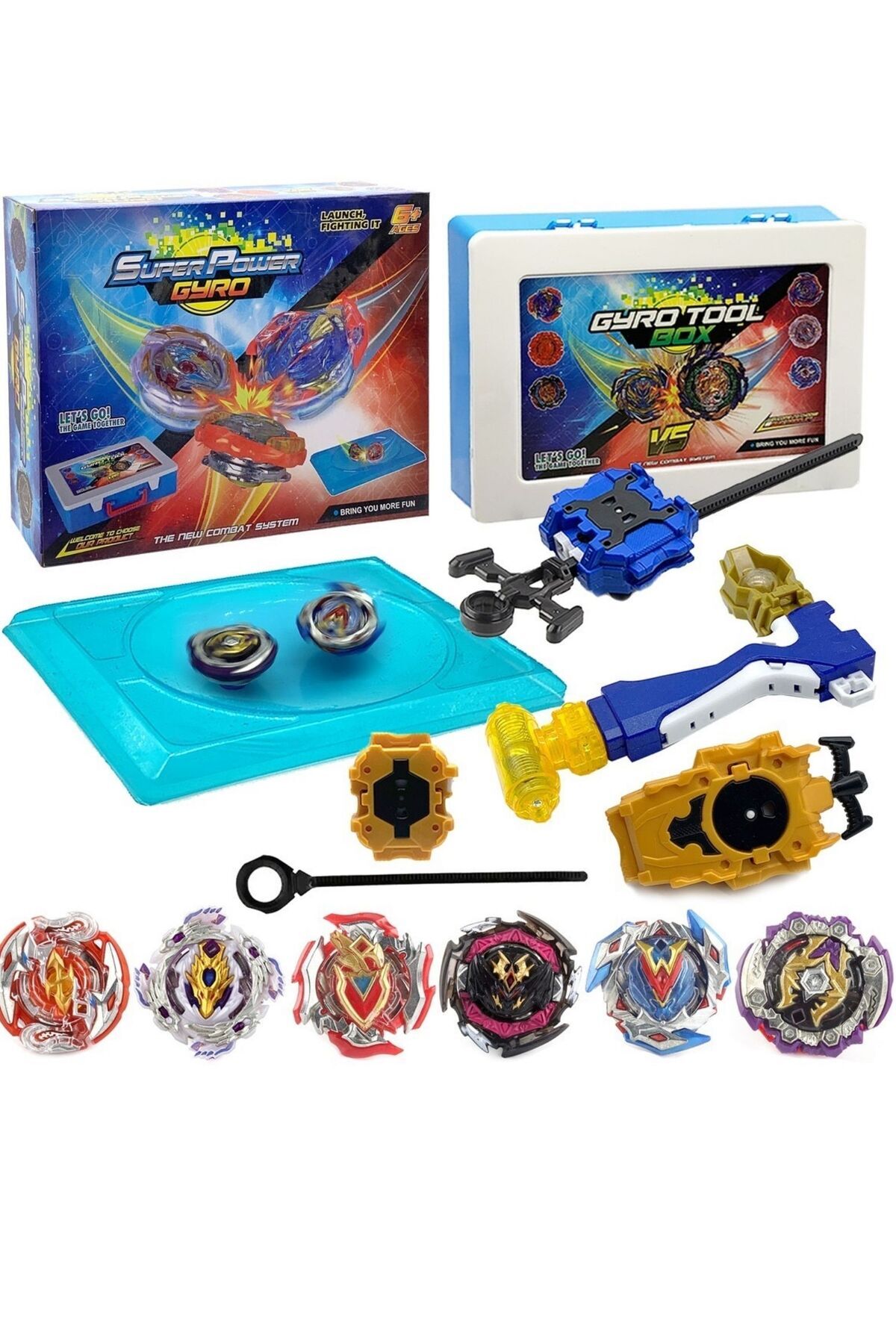 TOP4 グッズセット TOYFEST Beyblade Klasik Gyro Döner Topaç Seti - Arenalı, Çantalı