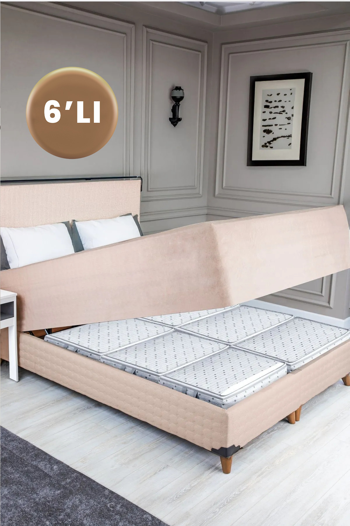 6-Piece Under-Base Pulp Set – 66x45x21 Cm – Large Size, Zippered, Dustproof, Patterned Storage Pulp