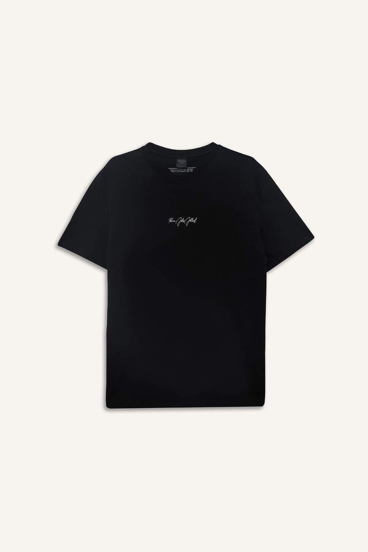 DeFacto-100% βαμβάκι Diego Velazquez Regular Fit Crew λαιμόκοψη με στάμπα κοντομάνικο μπλουζάκι D7062ax25sp 8