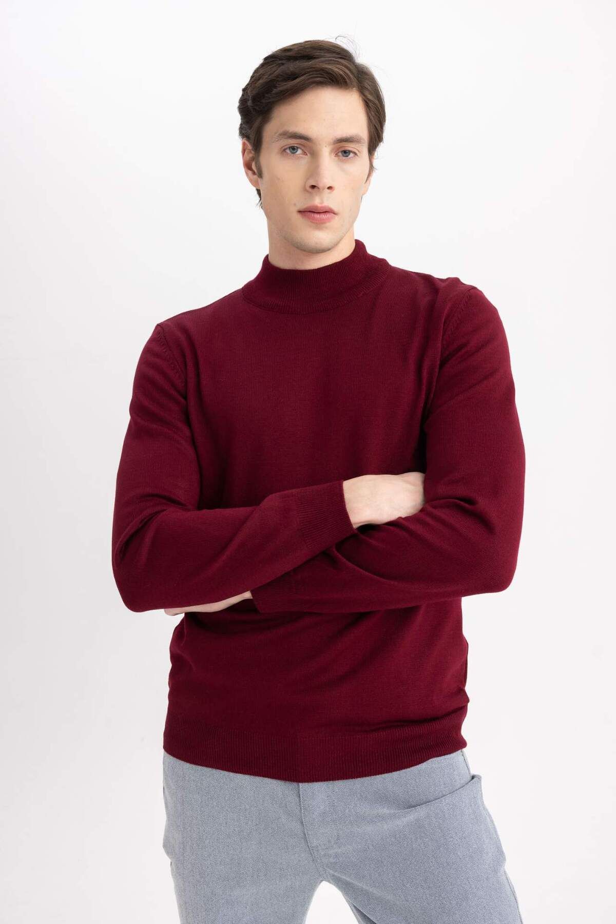 DeFacto-Pulover slim fit slim fit B7851AXNS 4