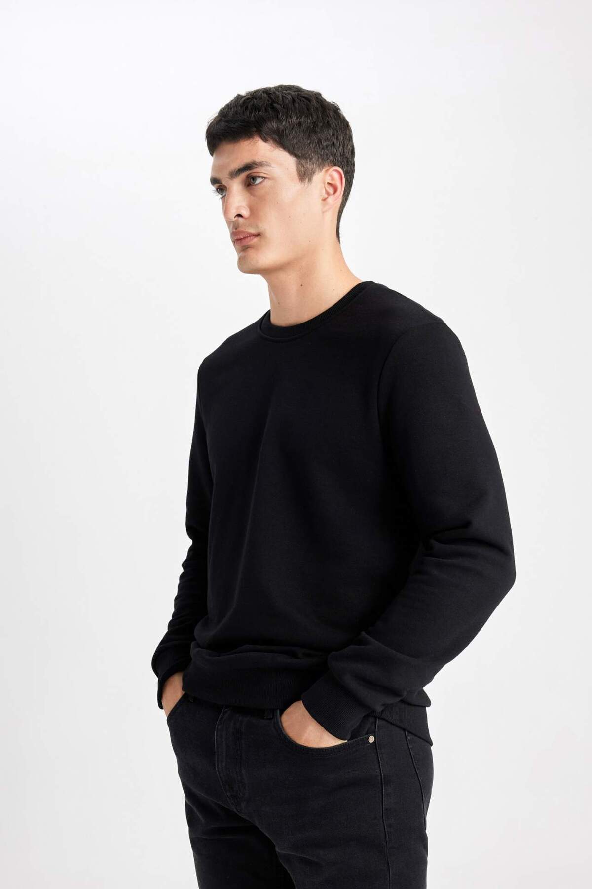 DeFacto-Φούτερ με κανονική εφαρμογή Crew Neck B7833axns 3