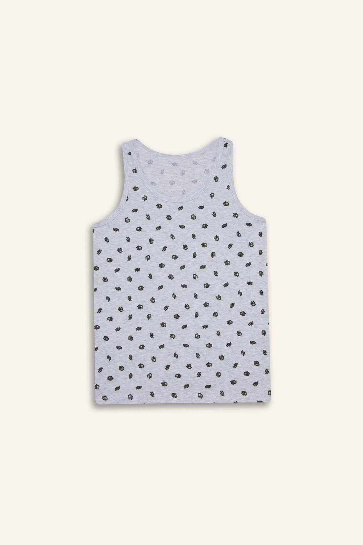 DeFacto-Boy's Cactus Patterned 2-Piece Undershirt E6863A825Sp 2