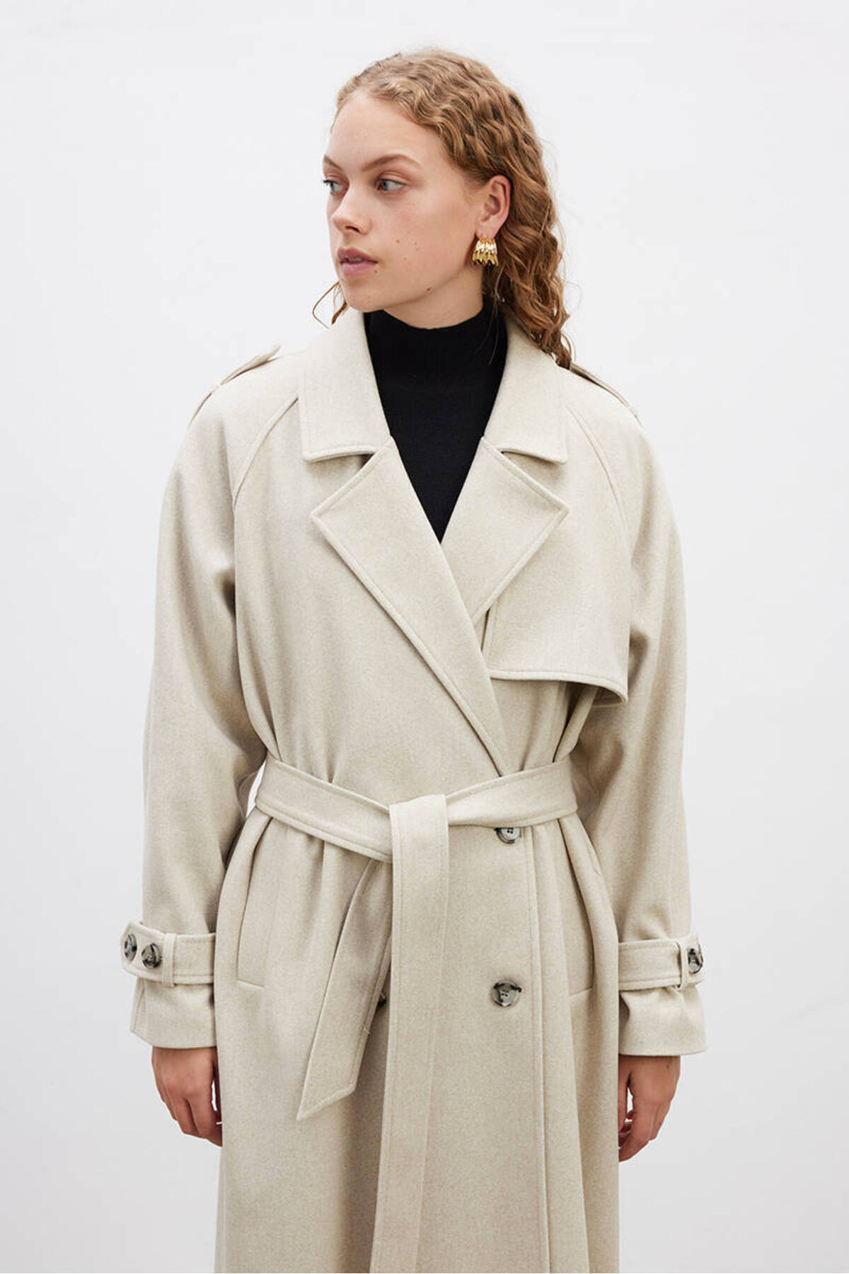 BE BLUE-STONE TRENCH CACHET COAT 4