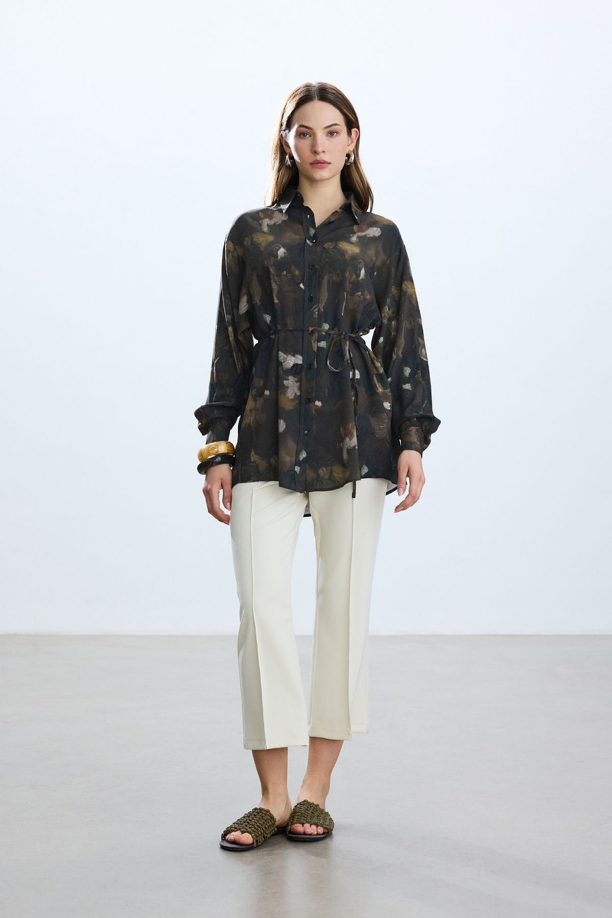BE BLUE-Milk Color Flare Pants 5